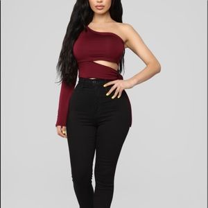 Fashion nova one shoulder top